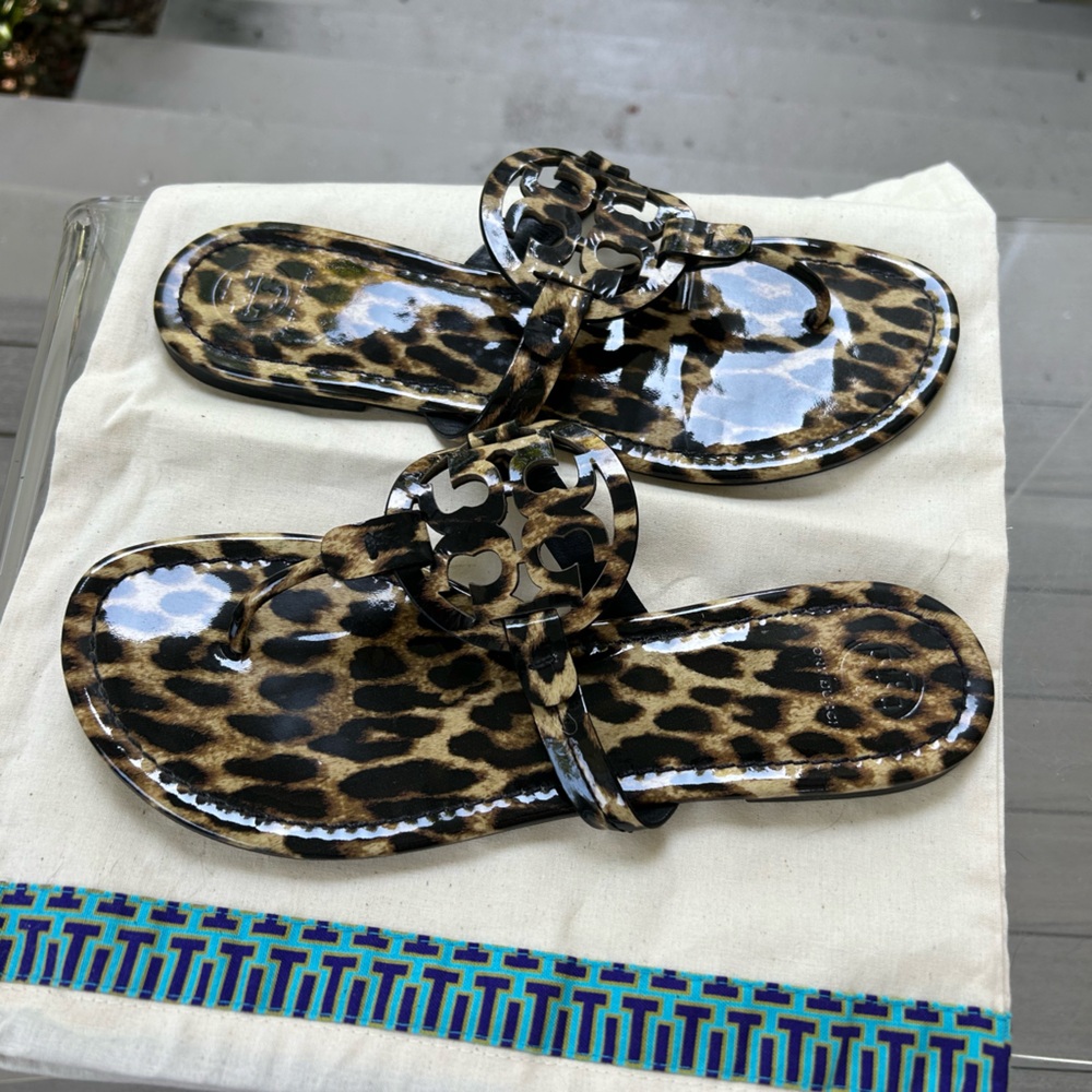 TORY BURCH MILLER size 10.5 Leopard Print Sandals